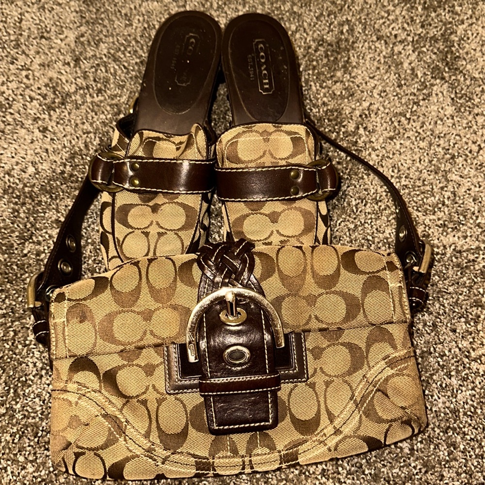 Vintage Coach Heels and purse